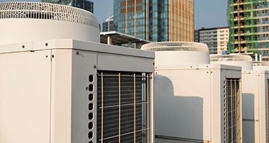 a VRV/VRF System installed onto the roof of an office building