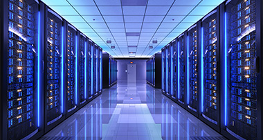 a server room with air conditioning installed in it