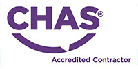 the logo for CHAS Accredited Contractor