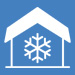 an icon of a home with a snowflake within